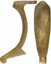 Schuetzen buttplate, wax cast brass

Overall length 5-3/16", width 1-7/16", comb 2-1/16"